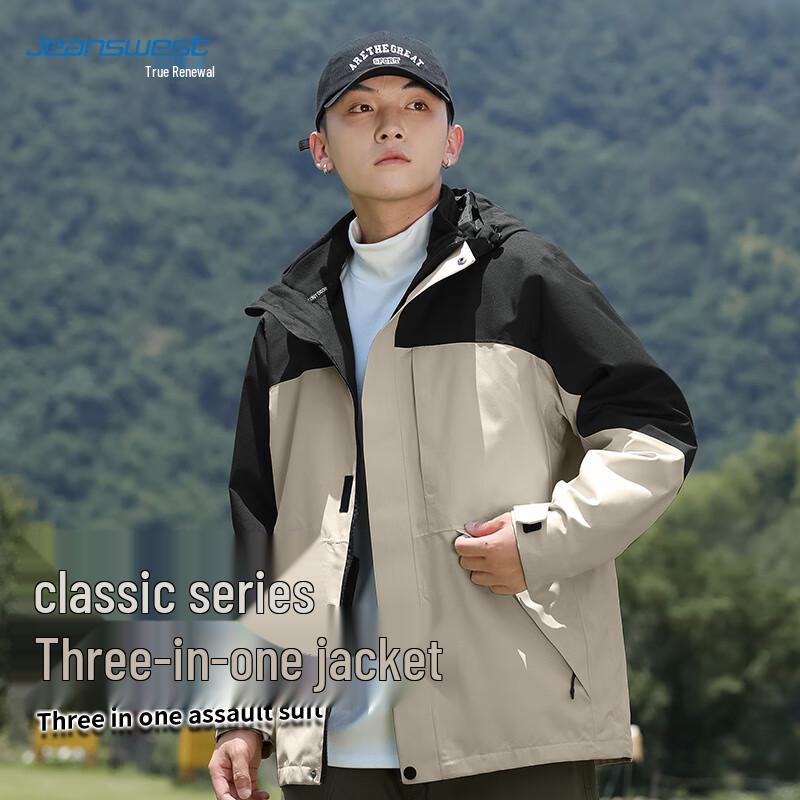 

JEANSWEST Couple s 3-in-1 Fleece-Lined Outdoor Jacket M