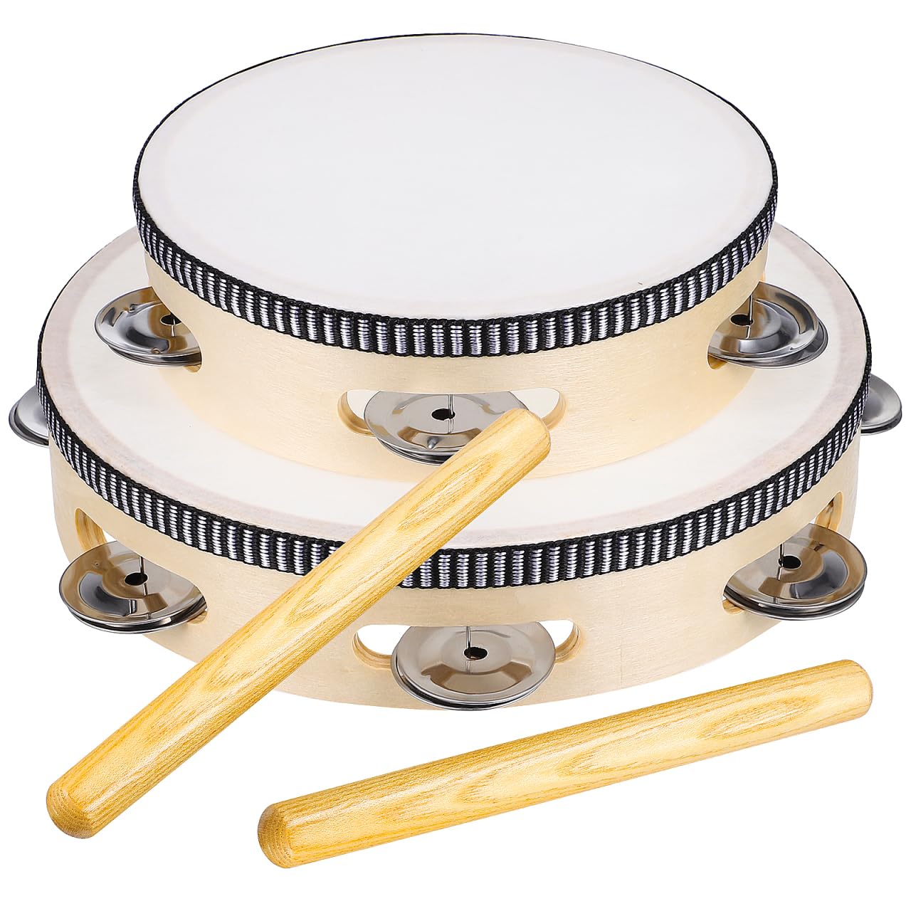 

ЭРИНГОГО Ручные колокольчики-барабаны, Деревянный ударный инструмент, Набор из 2 штук, для детей и образования, Включает ритмические палочки