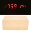 Multifunctional Wooden 2000mAh Mini Alarm Speaker Wireless Bluetooth Clock Stereo Speaker