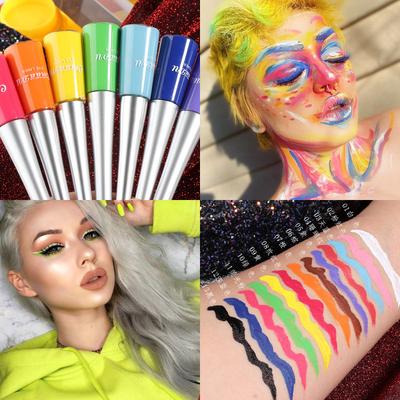 17 Kleuren Neon Vloeibare Eyeliner Potlood Waterdicht Kleurrijk Blauw Groen Geel Wit Ooglijner Pen Vrouwen Make-up Ogen Cosmetica