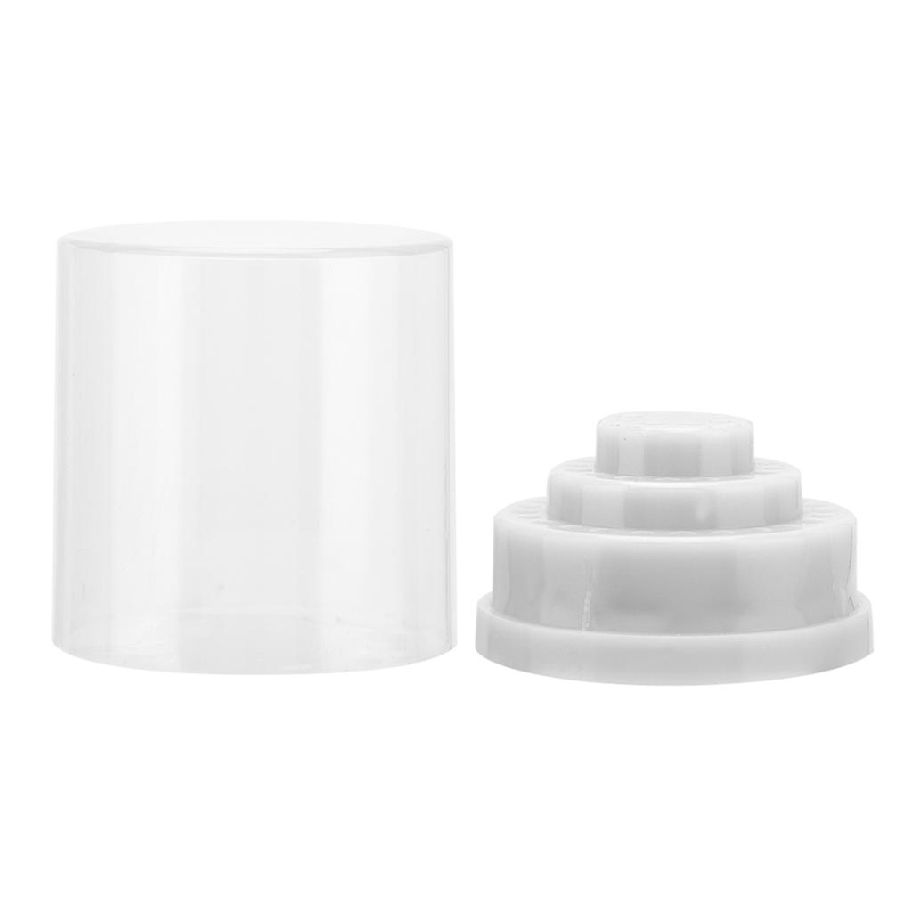 48 Fächer Nagelbohrer-Bit-Etui Halter Maniküre Werkzeug Organizer Displayständer Weiß