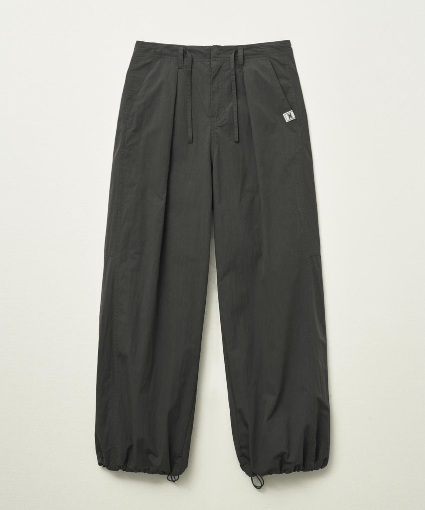 Seteo Curved Parachute Pants Charcoal