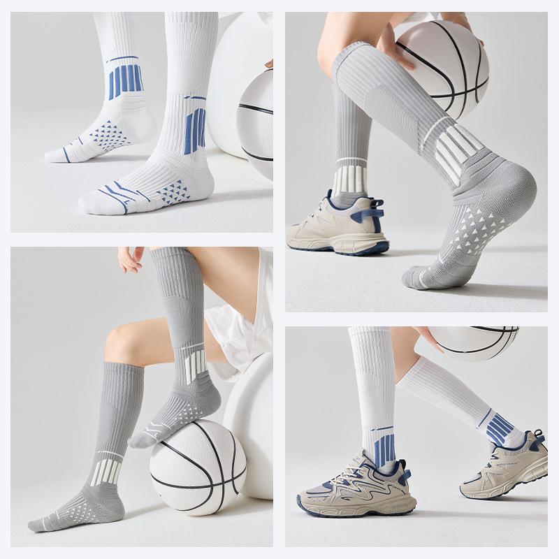 Calf Football Socks Men'S Autumn And Winter Micro-Pressure Men'S Large Size Running Training Cycling Fitness Stockings Zhuji