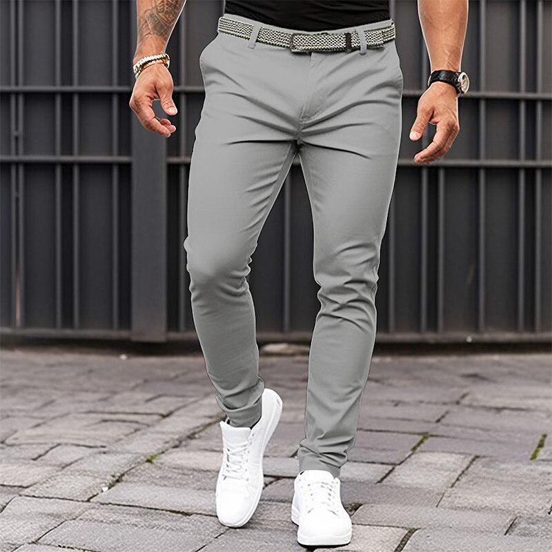 Men's Slim Fit Zipper Pocket Casual Pants