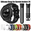 No Gaps 26mm Silicone Strap For Garmin Instinct 2X Solar - Tactical Edition Watchband Replacement Accessories