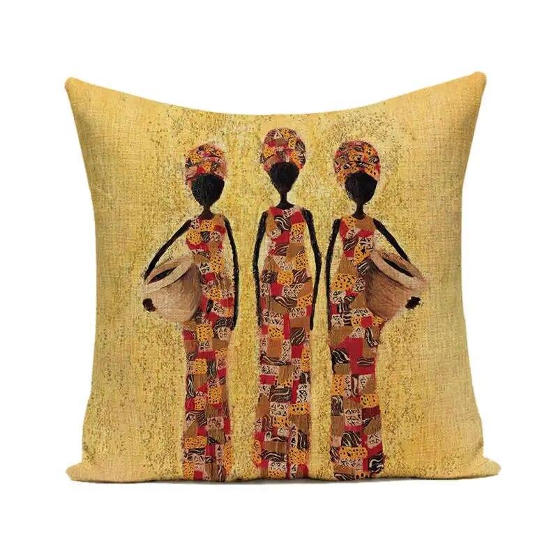 

Чехол на подушку, наволочка, акварель, африканская женщина, домашний декор для гостиной, спальни, дома 45x45cm
