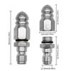 2/4PCS Pressure Washer Sewer Jetter Nozzle Stainless Steel 1/4inch Quickly Connector Sewer  Nozzle Drain Washing Tools Head