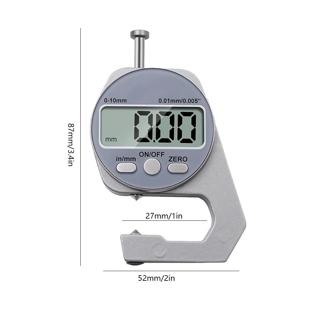 

0-10 мм электронный цифровой толщиномер измеритель единицы измерения механизм тестер для ткани ЖК-дисплей микрометр измерительный инструмент