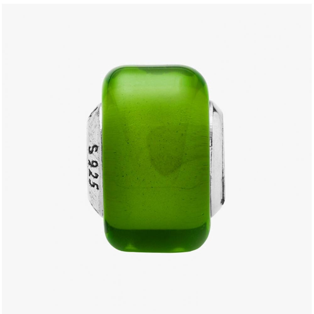 Pandora 793106c00 Green Mini Murano Glass Silver Charm