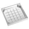 Manhole Cover with Frame, 400 X 400mm Invisible Recessed Septic Tank Access Covers, Aluminum Alloy Embedded Drain Channel Inspection Cover for