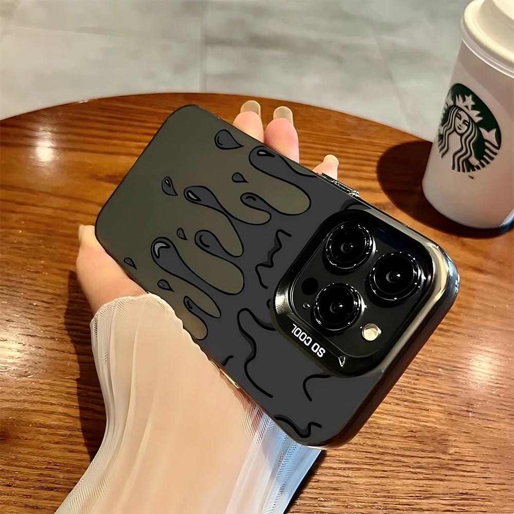 Trendige Handyhülle mit Wassertropfenmuster für iPhone 17E Air 17 16e 16 14 Pro Max 13 12 11 15 Plus Schutzhülle mit harter Rückseite Ins Cover