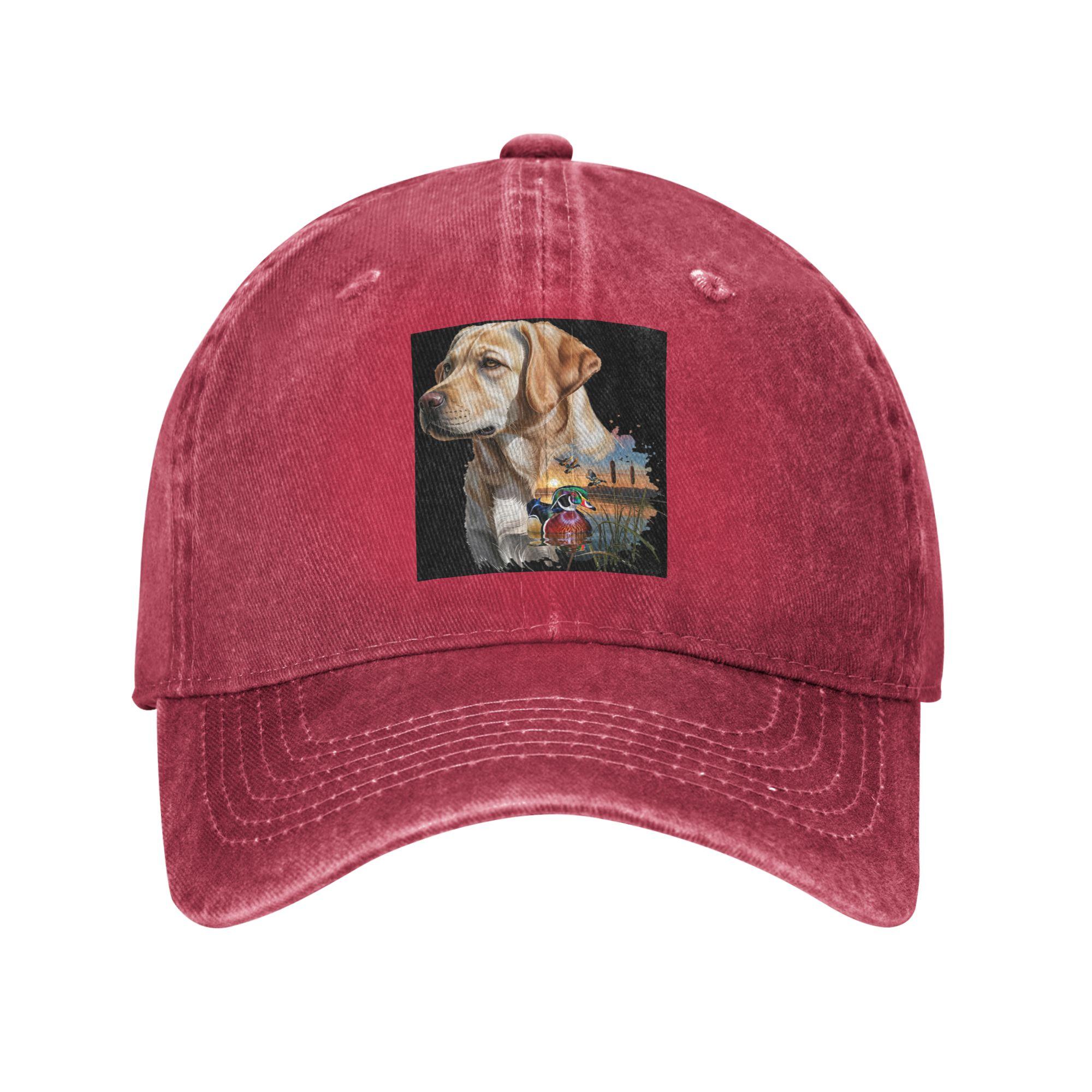 

Yellow Labrador and Wood Duck Sunrise Baseball Caps Fashion Denim Hats Casquette Streetwear Baseball Cowboy Hat for Unisex Women One Size