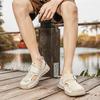 Fashion Senior Men Hand Sewn Thread Sandals Male Leather Mesh Stitching Summer Men Beach Sandals Fashion Outdoor Casual Sneakers Sandals