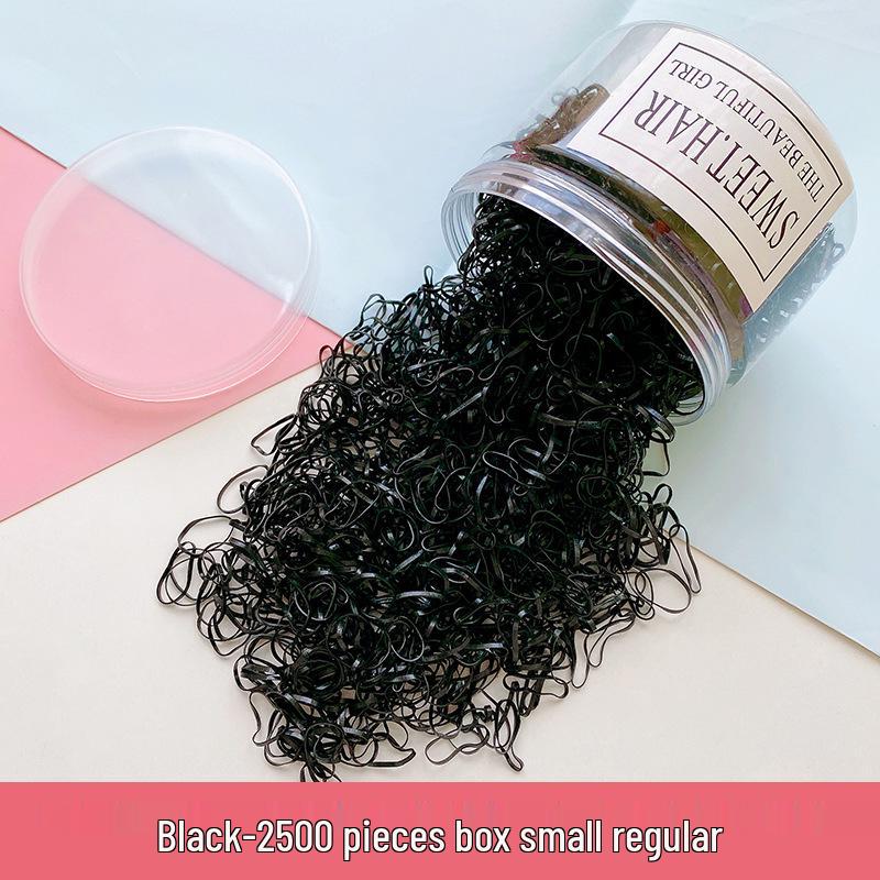 Children's Extra Thick Black Elastic Hair Ties - No Damage, High Elasticity