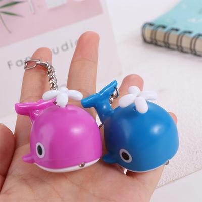 With Sound LED Whale Keyring Luminous Animal LED Keychain Sea Whale Keychain Bag Decoration