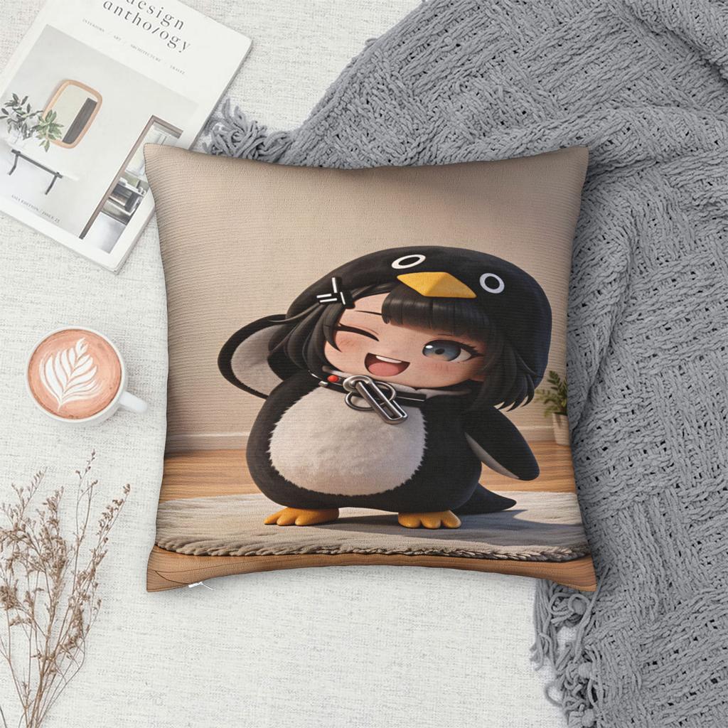Gugu Gaga Penguin Pillow Case Print Pillow Cover For Sofa Couch Bed Living Room Kawaii Cushion Cover