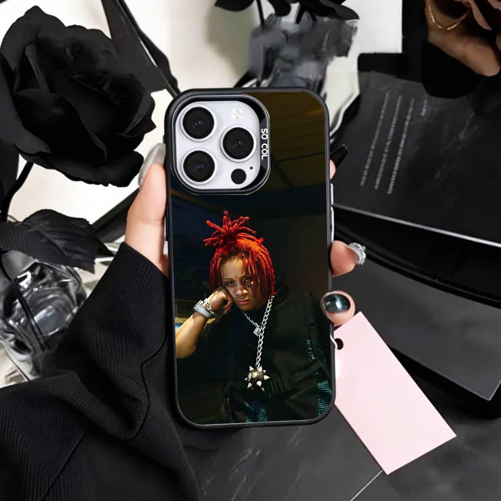 R-Rapper T-Trippie R-Redd Phone Case For iPhone17,16,15,14,13,12,11 Plus,Pro Max Colored Silver Plated Inside Cover