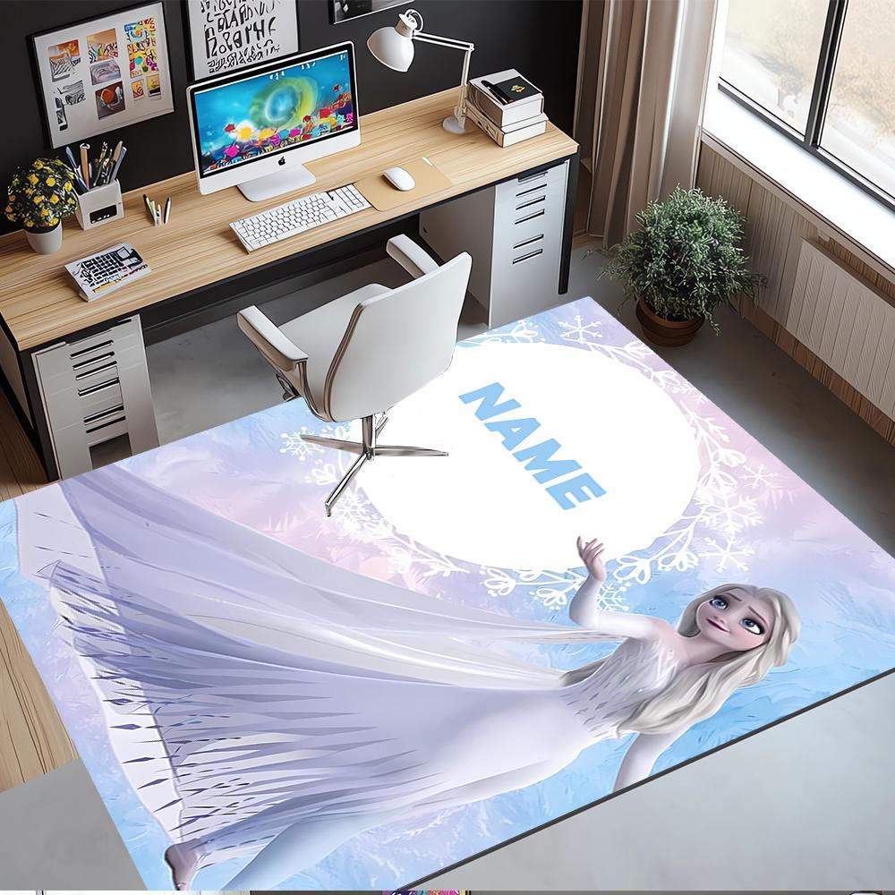 Custom Name Elsa Printed Carpet,Rug for Office Chair Living Room Bedroom Kitchen Room Decor Gifts.