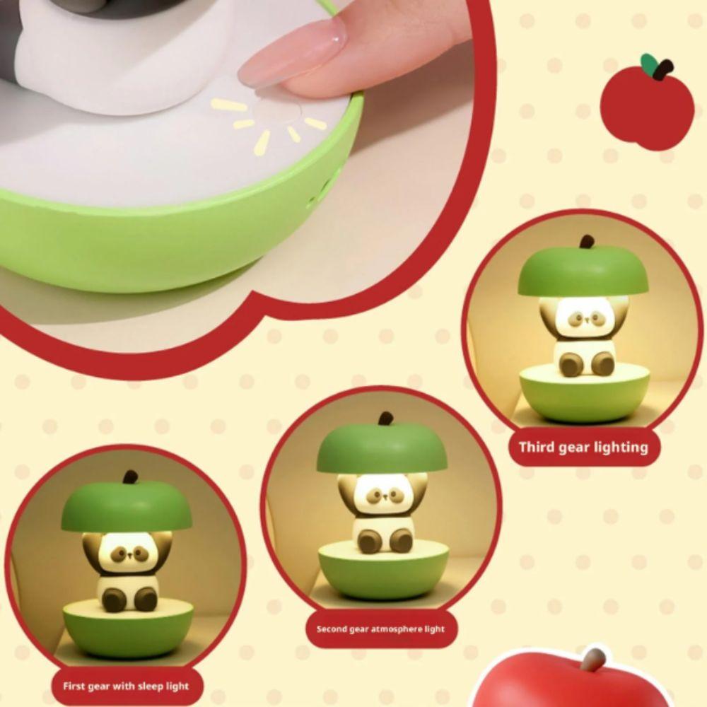 USB Rechargeable Panda Table Lamp Ambient Light Cute Modeling LED Bedside Lamp Personalized Gift Eye-protection Light