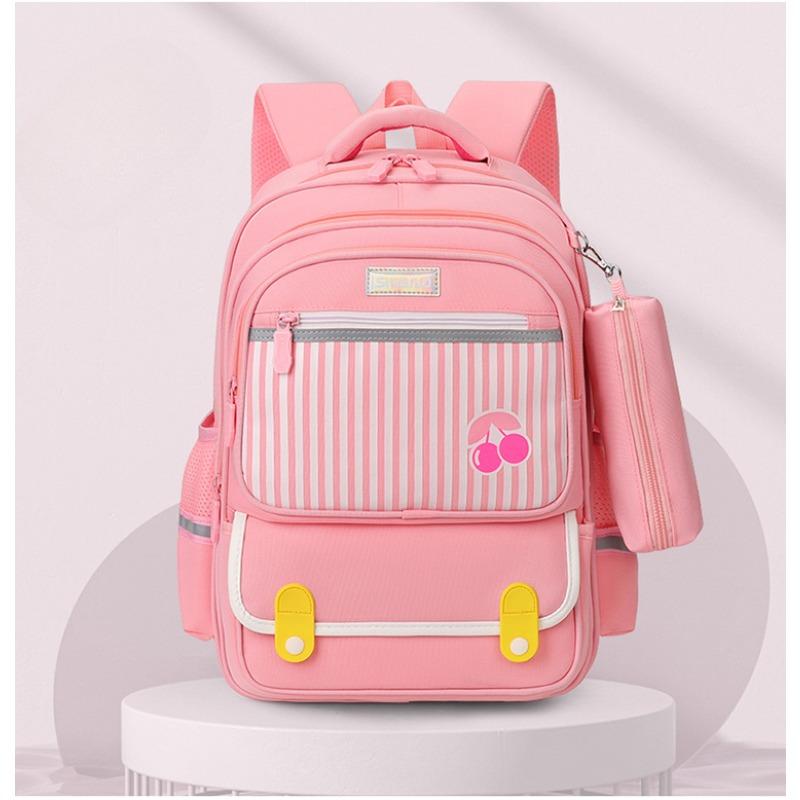 New Primary School Students' Spine Protecting Schoolbags Boys and Girls' Large Capacity Burden Reducing Children Send Pencil Cases and Shoulder Bags.