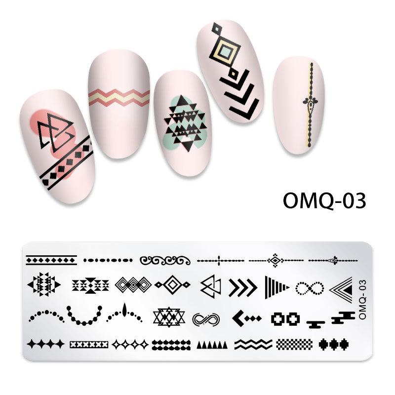 Japanese Nail Art Printing Template, Marble Christmas Snowflake Nail Art Printing Steel Plate