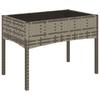 4 Piece Garden Lounge Set with Cushions Gray Poly Rattan