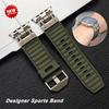 Designer Sports Silicone Band for Apple Watch Strap 49mm 45mm 44mm 42mm for Iwatch Series 9 8 7 6 5 4 Se 3 Ultra 2 Men Bracelet