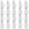 20 sztuk Białe Plastikowe Uchwyty do Zamykania Mocne Mini Klipsy do Skarpetek, Czapki, Bielizny Dekoracyjne Haczyki do Zasłon z Wieszakami Łóżko Prysznic