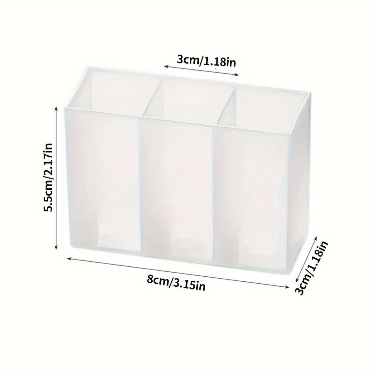 

1-10pcs Wall-Mounted Grid Storage Box, No Drill Cosmetic Organizer for Lipstick Makeup Brushes, Bathroom Small Items Holder