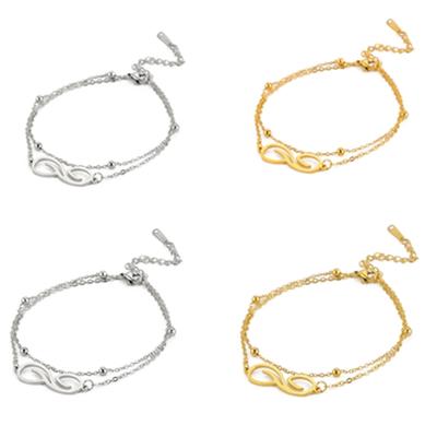 Adjustable Infinities Bracelet Anklet for Women Comfortable Stainless Steel Layer Designs Portable Jewelry Gifts