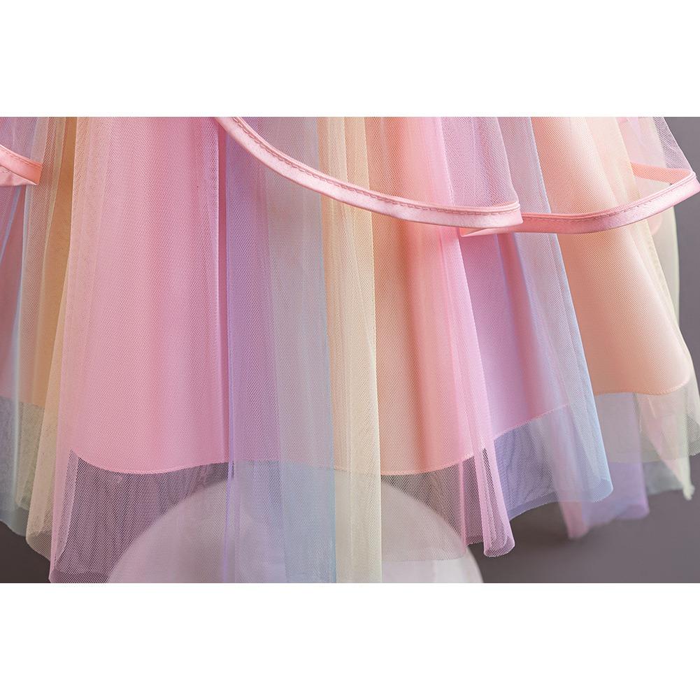Children's Puffy Gown Dress Rainbow Mesh Tailored Cake Dress Girl's Performance Princess Dress 926 Little Girl's Favourite Dress Dresses