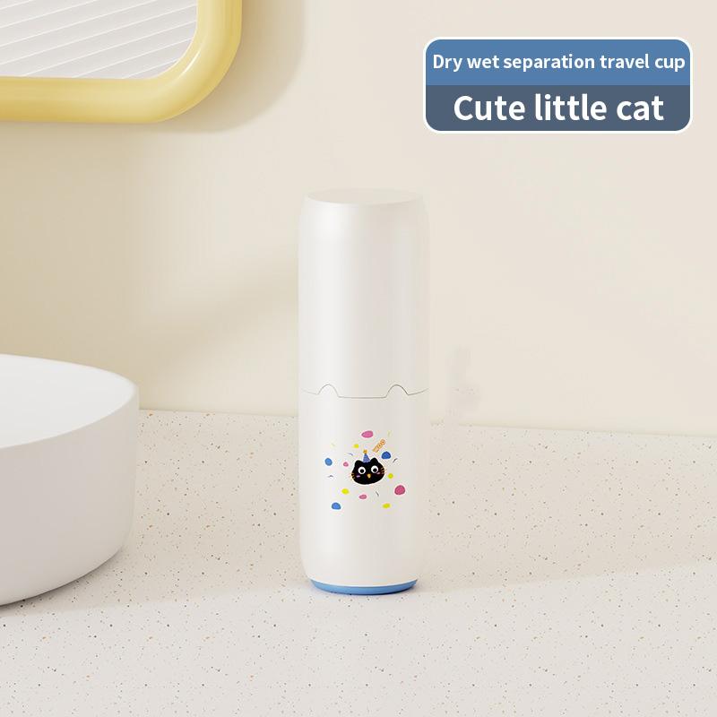 

2-in-1 travel wash cup set storage box - toothpaste and toothbrush cup, portable and breathable