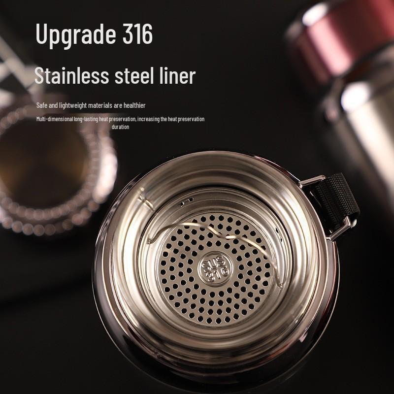 Large 316 Stainless Steel Thermos Cup for Tea, Outdoor & Car Use