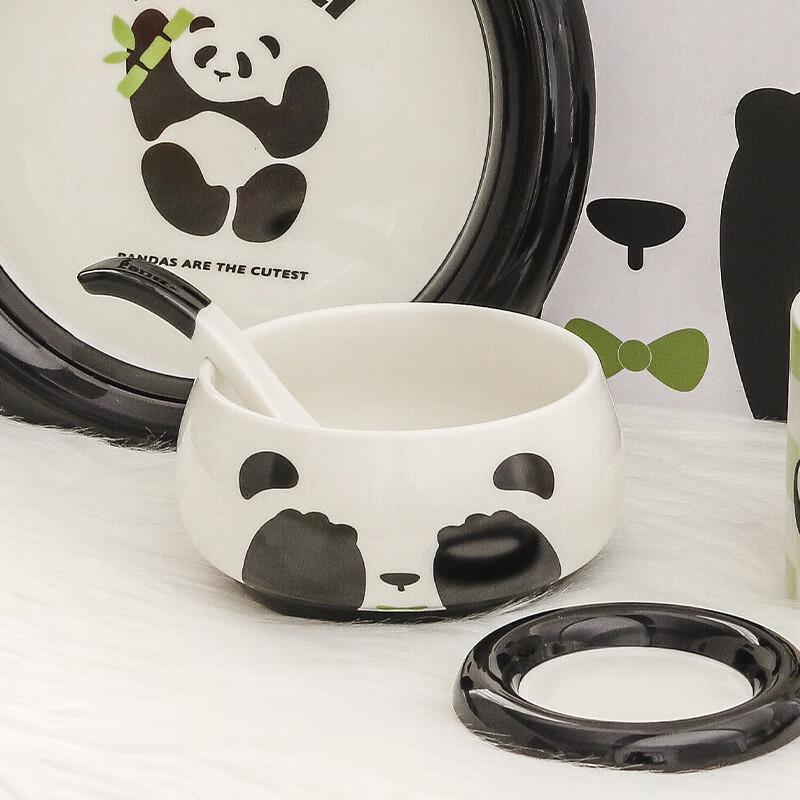 Ailan Huijia Cute Panda Ceramic Rice Bowl