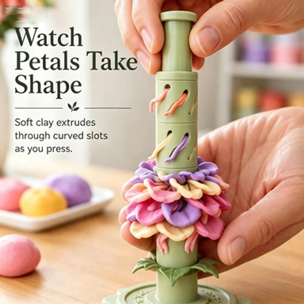 Hollow Tube Mold Clay Bloom Maker Plastic Flower Shaping Tool New Clay Flower Mold