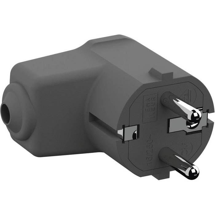 Bachmann 960.302 Fiche coudée à contact de protection Polyamide 250 V gris clair (RAL 7035) IP20