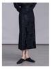 Women's Mid-Length Jacquard Silk Skirt - New Chinese Style for Autumn/Winter