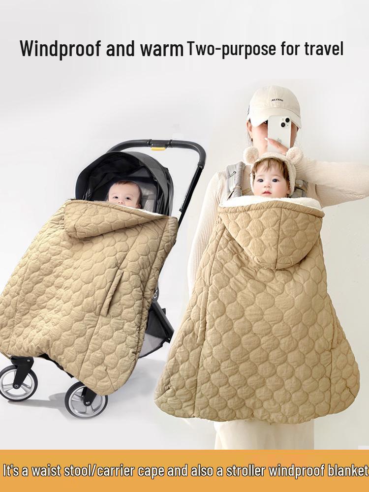 Baby Windproof Cloak: Stroller Blanket & Warm Carrier, Multifunctional for Autumn/Winter