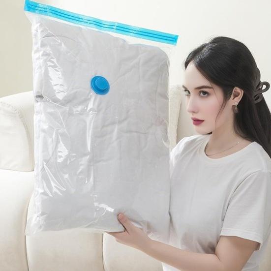 4Pcs Vacuum Compression Comforter Bags Vacuum Seal Bags with Hand Pump Space Saver Compression