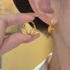 Classic Simple Geometric Round Big Hoop Earrings For Women Exaggeration Circle Bride Earrings Wedding Jewelry Accessories