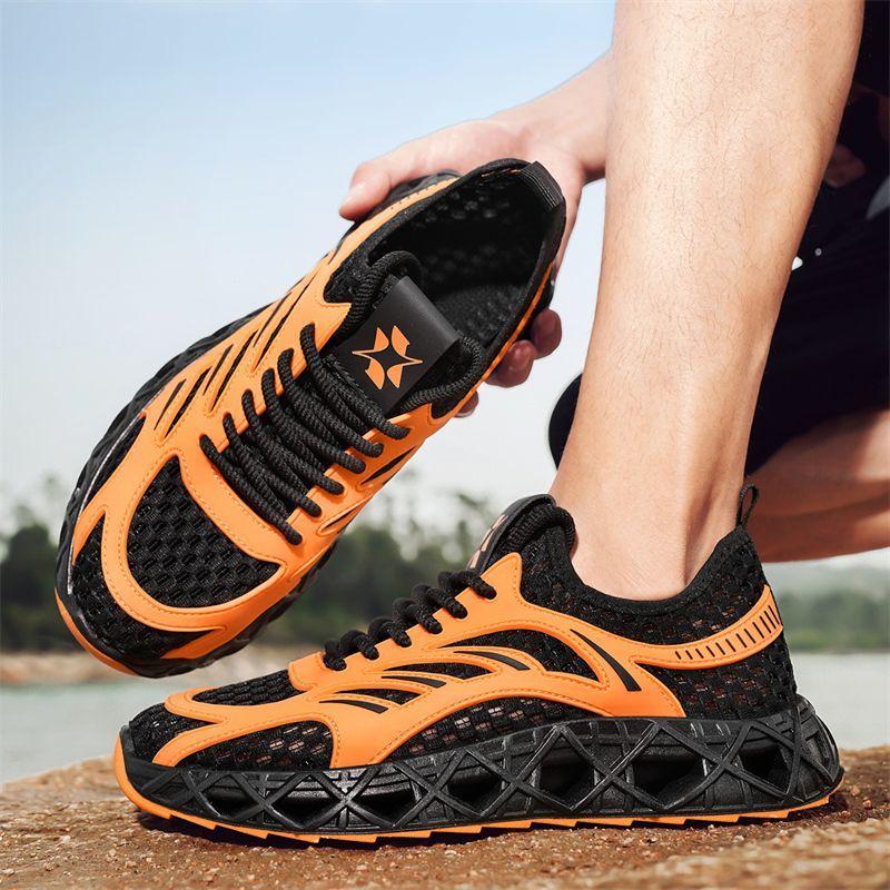 Fashion Thick Platform Mesh Upper Running Male Sports Shoes Athletic Original Deals Size 9 Low Price Walking Wide Men's Casual Sneakers