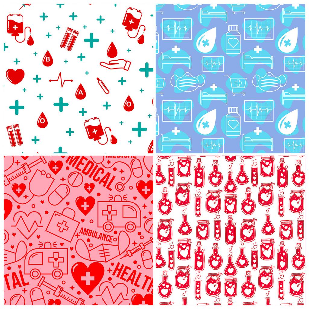 12 International Nurses Day Doctor Themed Hand Account Material Paper Base Background Paper