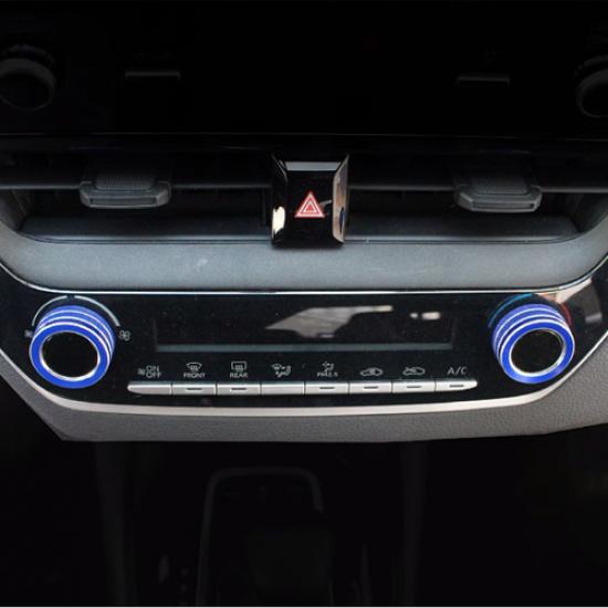 For Toyota Corolla -2026 Blue Air Condition Knob Button Cover Decor Pair
