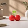 Soft Tactile Toys Double Cherry Stress Relief Toy Fake Squeeze Flour Filling Toy Sensory Fidget for Hand Relaxation Decorative