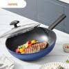 30cm Non-Stick Maifan Stone Flat Bottom Wok