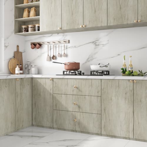 VEELIKE Wood Grain Wallpaper Stickers, Wood Grain Remake Sheet, Embossed Light Brown Wood Grain Cutting Sheet, Beige Wood Grain Sheet, Thick, Wide 40c