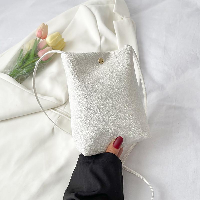 Trendy Mini Crossbody Bag 2022 Spring Fashion Simple Pure Color Small Square Bag