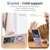 Metal Ring Stand Magetic Case for Samsung Galaxy Z Flip 8 7 6 5 4 with 360 Swivel Bracket Clear Cover Clear Glass Screen Protector