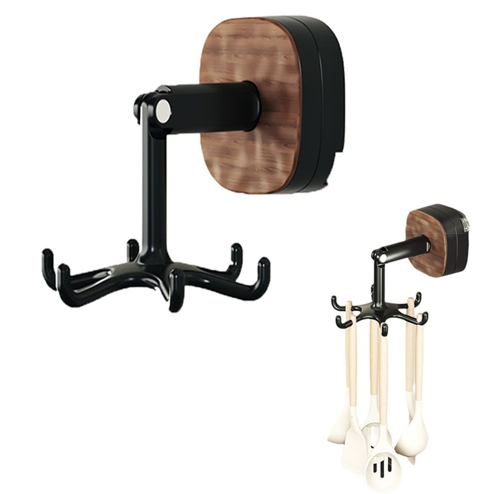 6-Claw Hook 360° Rotating Hook Suction Cup Cooking Utensils Hanger  Bathroom