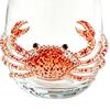 Unique Coastal Style Drinking Glass 12oz Octopus Water Cup Embossed Design Hand Painted Marine Cup for Ocean Lovers Home Bar Decor Decorative Theme